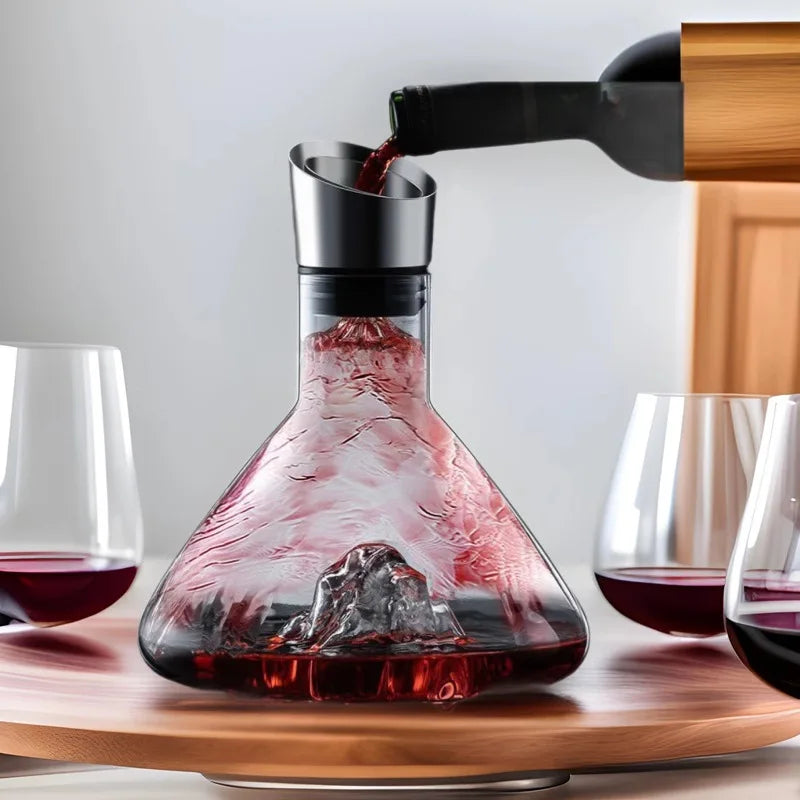 1600ml Transparent Snow Mountain Red Wine Pot Creative Design Iceberg Wine Decanter Set European Whiskey Decanter Party Wine Pot