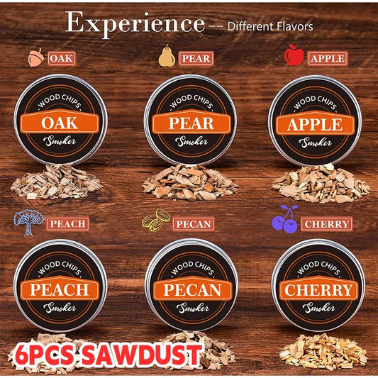 Premium Whiskey Cocktail Smoker Kit With 6 Wood Chips & Metal Filters,fast Oxidation Aerator Bar Tool Set For Home Luxury Gifts