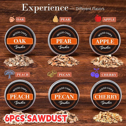 Premium Whiskey Cocktail Smoker Kit With 6 Wood Chips & Metal Filters,fast Oxidation Aerator Bar Tool Set For Home Luxury Gifts