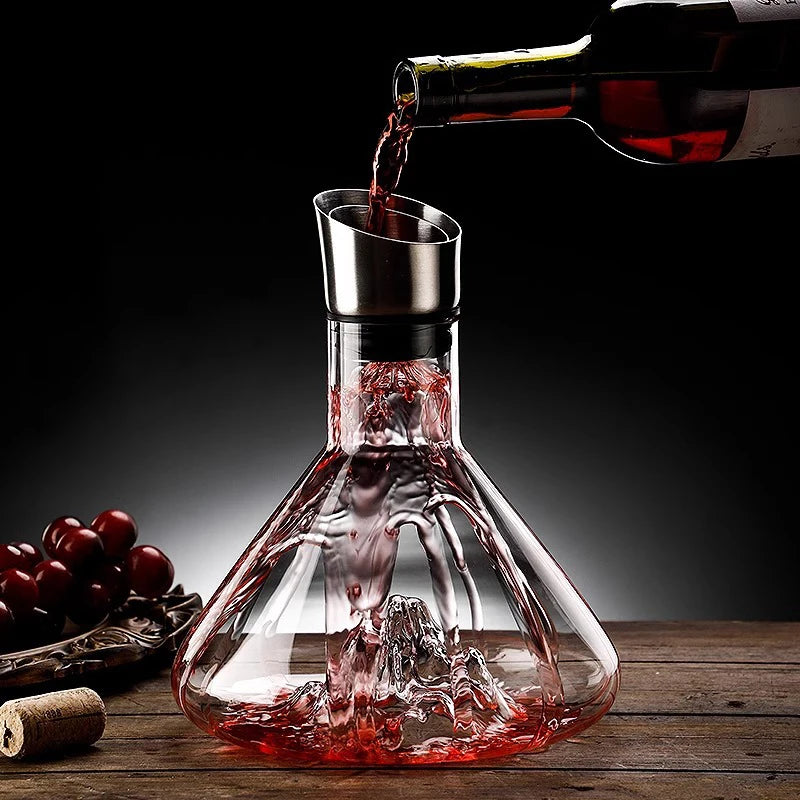 1600ml Transparent Snow Mountain Red Wine Pot Creative Design Iceberg Wine Decanter Set European Whiskey Decanter Party Wine Pot