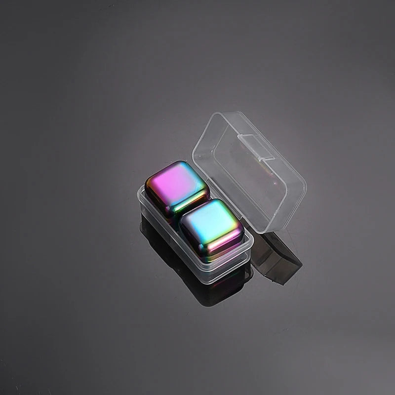 Reusable Stainless Steel Ice Cubes, 304 Steel Chilling Stones for Whiskey, Wine, Beer, Drink, Quick-Freeze Cooling Rock Bar Tool