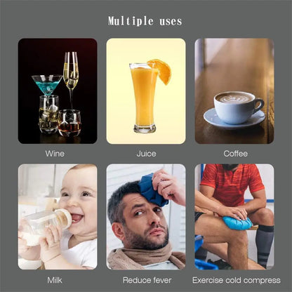 Reusable Stainless Steel Ice Cubes, 304 Steel Chilling Stones for Whiskey, Wine, Beer, Drink, Quick-Freeze Cooling Rock Bar Tool