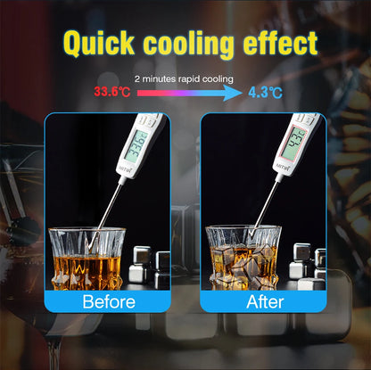 Reusable Stainless Steel Ice Cubes, 304 Steel Chilling Stones for Whiskey, Wine, Beer, Drink, Quick-Freeze Cooling Rock Bar Tool