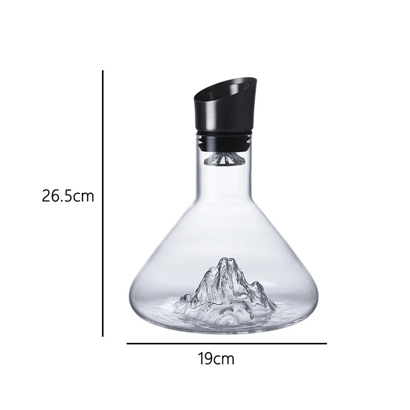 1600ml Transparent Snow Mountain Red Wine Pot Creative Design Iceberg Wine Decanter Set European Whiskey Decanter Party Wine Pot