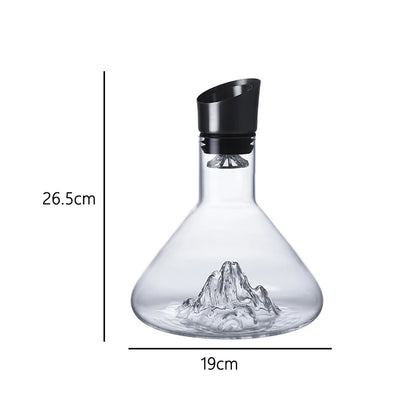 1600ml Transparent Snow Mountain Red Wine Pot Creative Design Iceberg Wine Decanter Set European Whiskey Decanter Party Wine Pot
