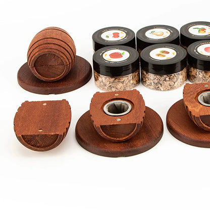 Whiskey Smoker Kit with Wood Chips - 4 Flavors Old Fashioned Drink Smoker Infuser for Bartender Cocktails Birthday Bourbon Gifts